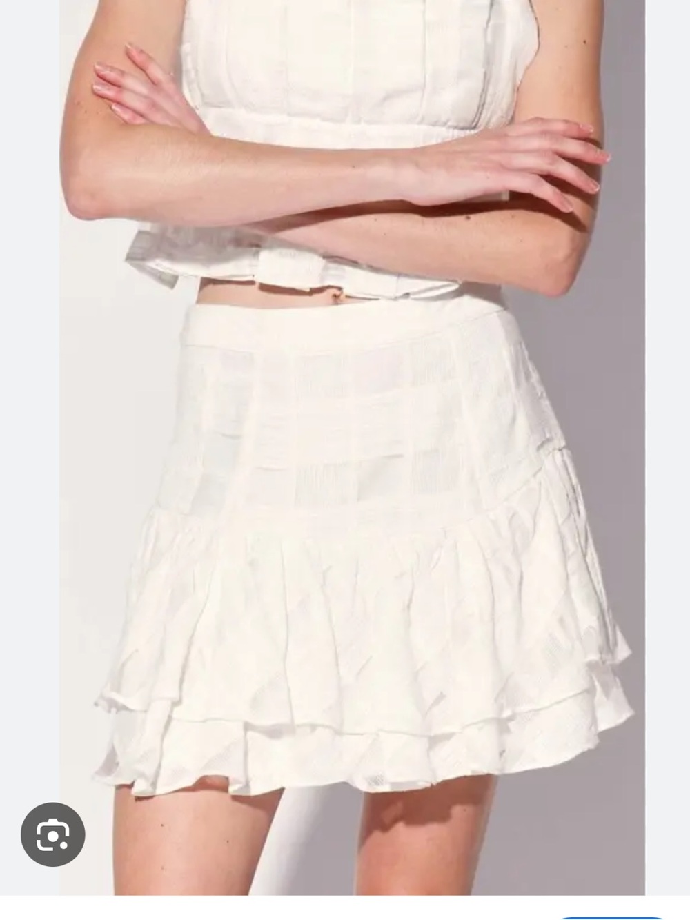 NWT Walter Baker Gigi Mini skirt white Size 0